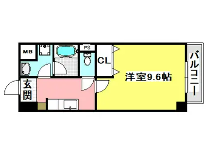 エトワール(1K/1階)の間取り写真