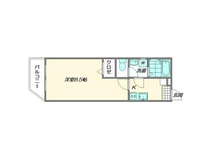 SUNSET TERRACE TOHNOHARU(1K/1階)の間取り写真