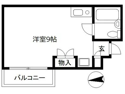 ハイム石原(ワンルーム/2階)の間取り写真