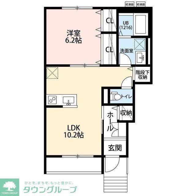 FOREST-K(1LDK/1階)の間取り写真
