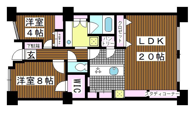 シスナブ池袋本町(2LDK/12階)の間取り写真