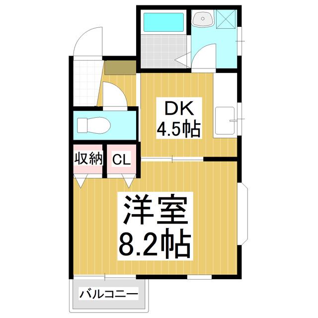 ハイツいちよし(1DK/1階)の間取り写真