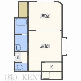 プレミエール発寒(1LDK/3階)の間取り写真