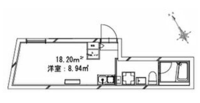 LUDENS糀谷(ワンルーム/1階)の間取り写真