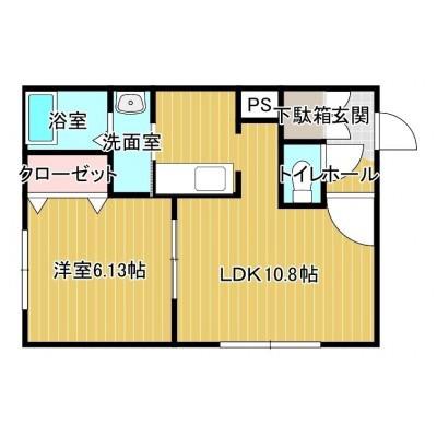 パトリア(1LDK/2階)の間取り写真