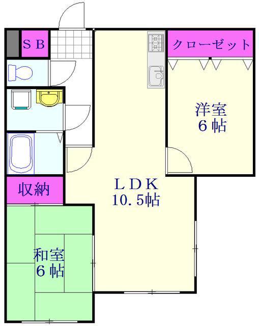 フォレストヒルズ(2LDK/2階)の間取り写真
