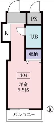 TOP・東高円寺(ワンルーム/4階)の間取り写真