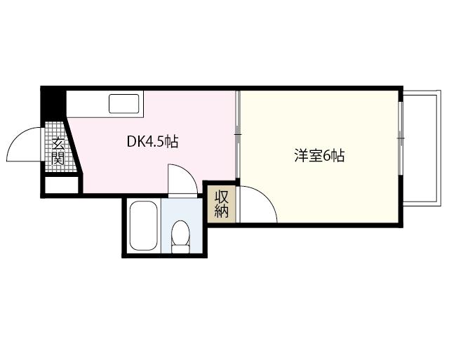 メゾン東雲I(1DK/3階)の間取り写真