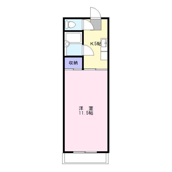 エトランゼ宮本V(1K/4階)の間取り写真