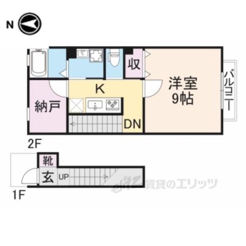 PATRIA(2K/2階)の間取り写真