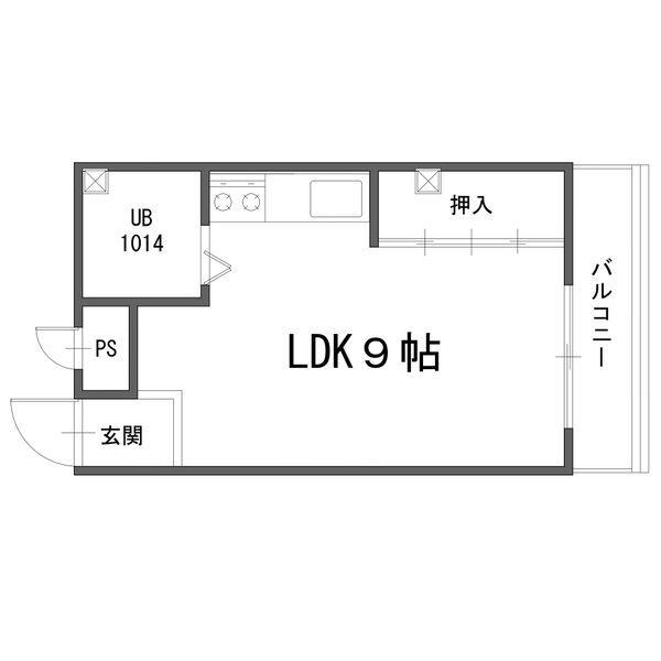 レジデンス青山(ワンルーム/4階)の間取り写真