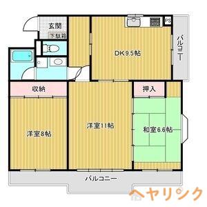 エヌマンション(3LDK/3階)の間取り写真