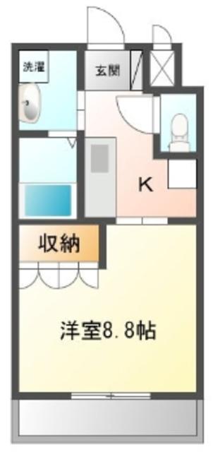 京王線 平山城址公園駅 徒歩8分 2階建 築16年(1K/2階)の間取り写真