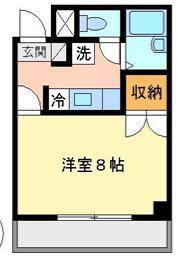 サーティーフォービル(1K/2階)の間取り写真