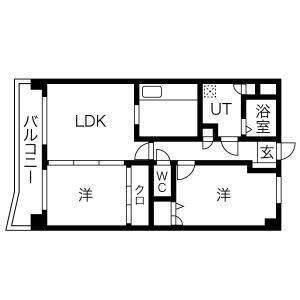 パグーロ東平尾(2LDK/5階)の間取り写真