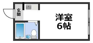 YOUハイム今里(ワンルーム/5階)の間取り写真