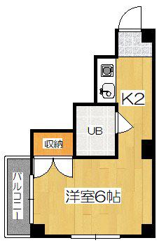 グレース寺町(ワンルーム/2階)の間取り写真