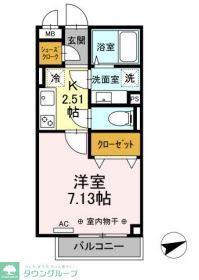 プレシャスコート聖蹟(1K/3階)の間取り写真