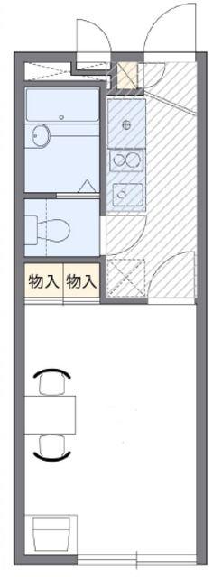 レオパレスエスタII(1K/3階)の間取り写真