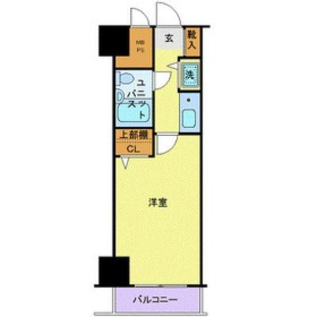 ルイシャトレ恵比寿(1K/3階)の間取り写真
