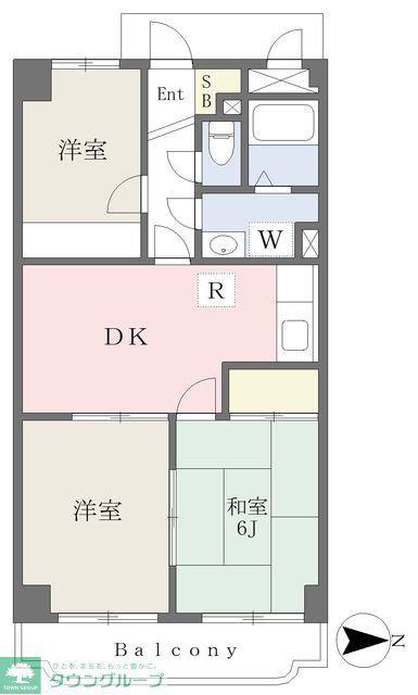 メゾンエスティーム(3DK/2階)の間取り写真