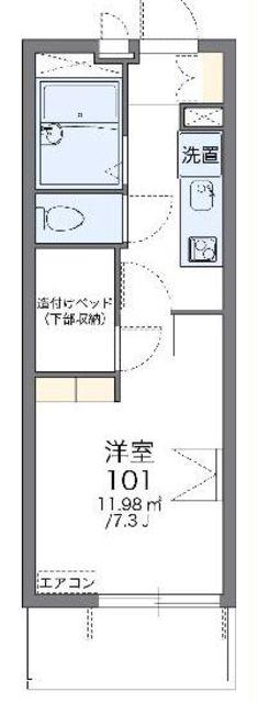 レオパレスエスペランサ(1K/2階)の間取り写真