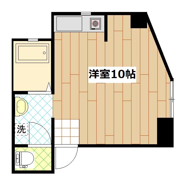 コルディア桜木町(ワンルーム/4階)の間取り写真