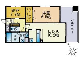 グランパ藤永田(1SLDK/8階)の間取り写真