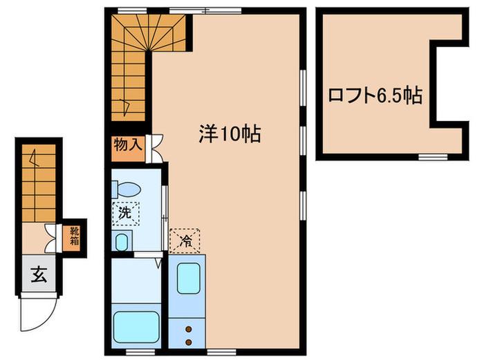 アマランタイン経堂(ワンルーム/2階)の間取り写真