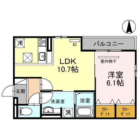 ルミナーレ(1LDK/1階)の間取り写真