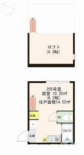 ハートコート東白楽(ワンルーム/2階)の間取り写真