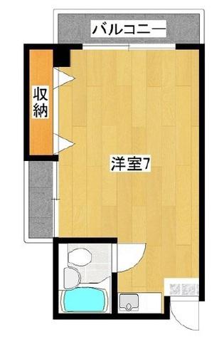 グランビルド北津守2(ワンルーム/3階)の間取り写真