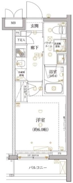 レアライズ立石(1K/1階)の間取り写真