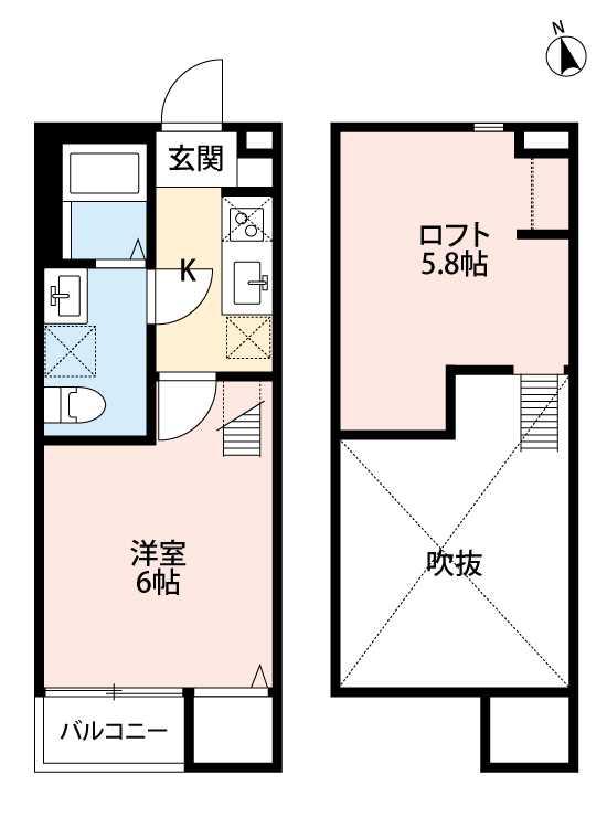 レイズ大久保(1K/1階)の間取り写真