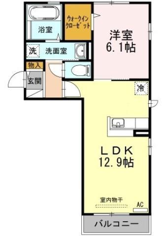 アンソレイエ(1LDK/3階)の間取り写真