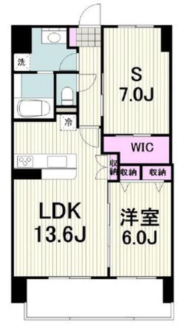 ブルーブラン新横浜(1SLDK/10階)の間取り写真