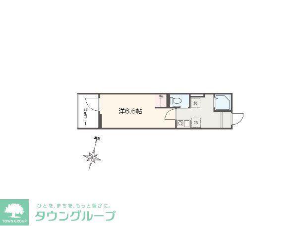 MELLAS南浦和V(1K/3階)の間取り写真