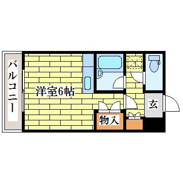 SANGA(ワンルーム/2階)の間取り写真