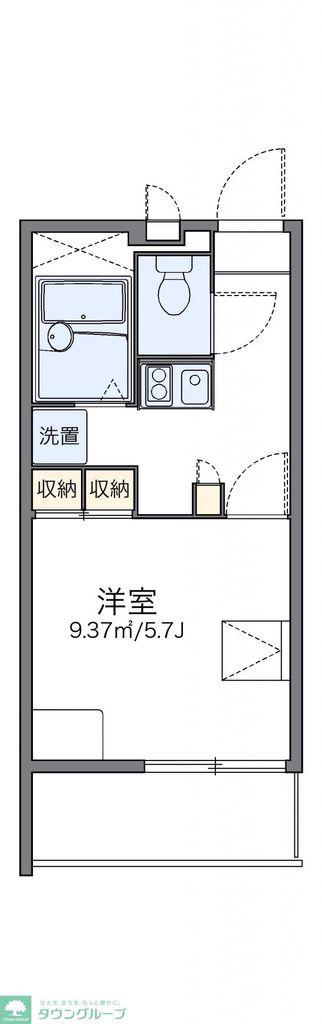 レオパレス天大南(1K/2階)の間取り写真