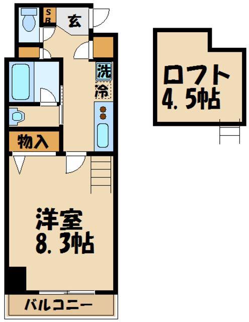 DOMUS(1K/2階)の間取り写真