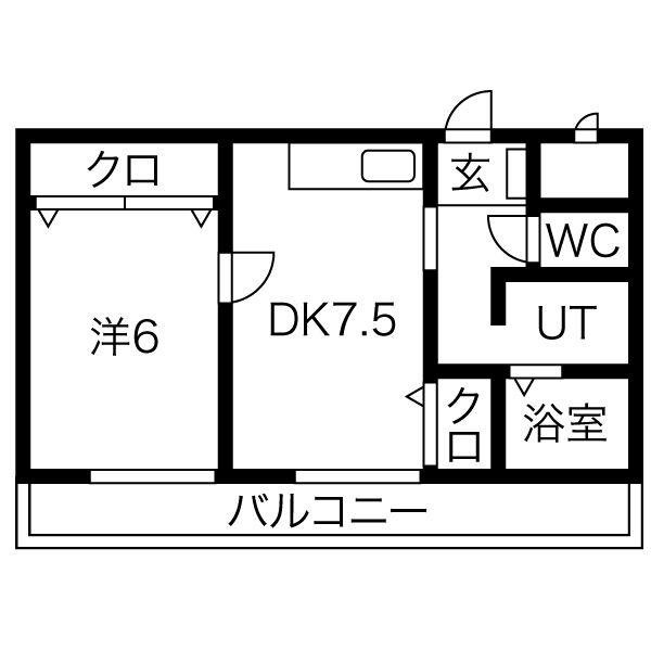 柴昭ビルエスパシオ(1DK/3階)の間取り写真