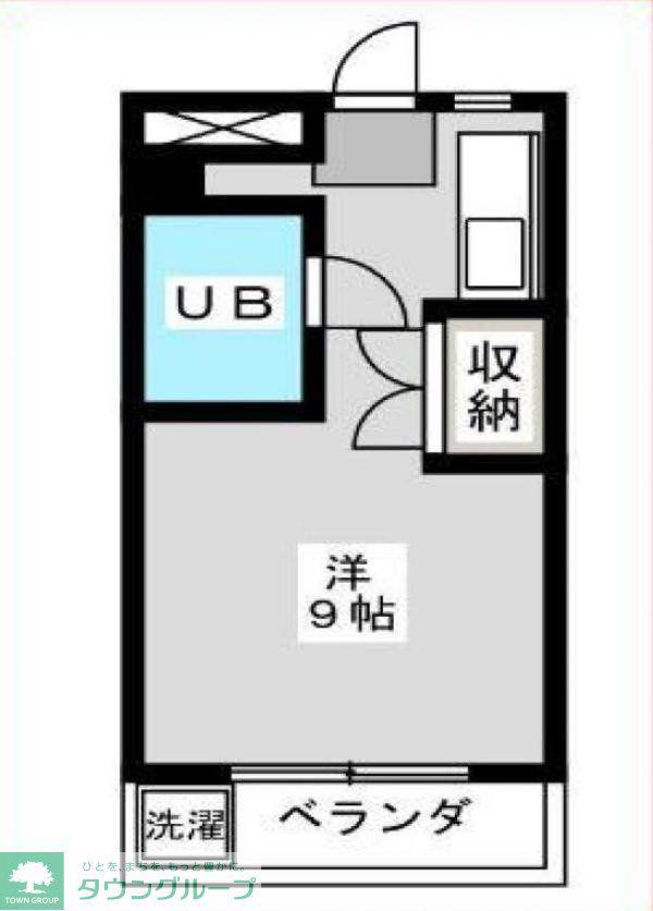 シャンテ津田沼A(ワンルーム/1階)の間取り写真