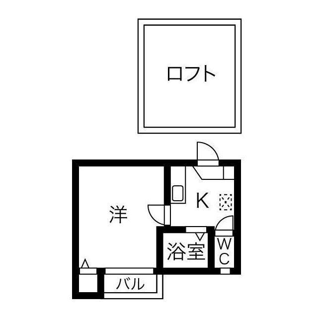 CLAUDIA浄心(1K/1階)の間取り写真