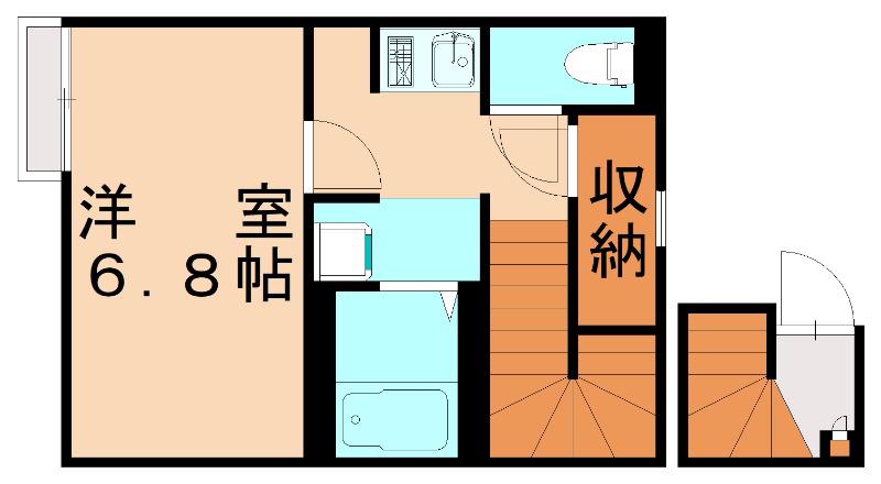 レオネクストワンニュー(1K/2階)の間取り写真