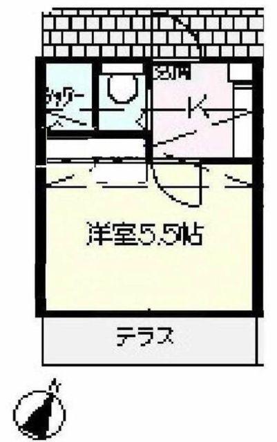 アクセーヌ井の頭A棟(1K/1階)の間取り写真