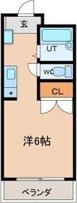 フォレストK3(ワンルーム/4階)の間取り写真