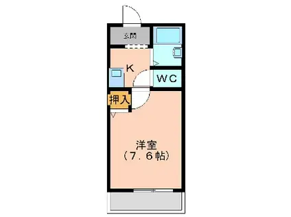 エメローズ汐田(1K/3階)の間取り写真