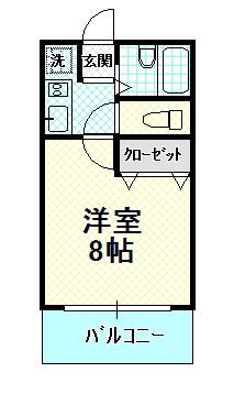 南海本線 羽倉崎駅 徒歩16分 3階建 築30年(1K/2階)の間取り写真