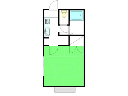 ドラセナハイツ(1K/1階)の間取り写真