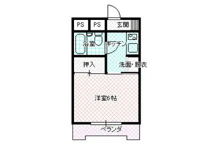 エリヤコーポ(1K/2階)の間取り写真